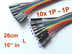 100 Pcs 26cm ( 10″ ) Length Dupont Wire Cable 1p 1p Pin Header 2.54mm 1” Pitch