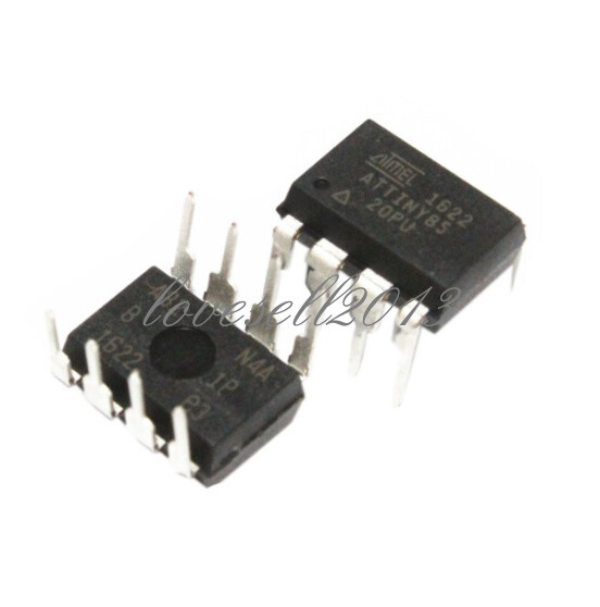 2Pcs ATTINY85-20PU IC MCU 8BIT 8KB FLASH 8DIP Top