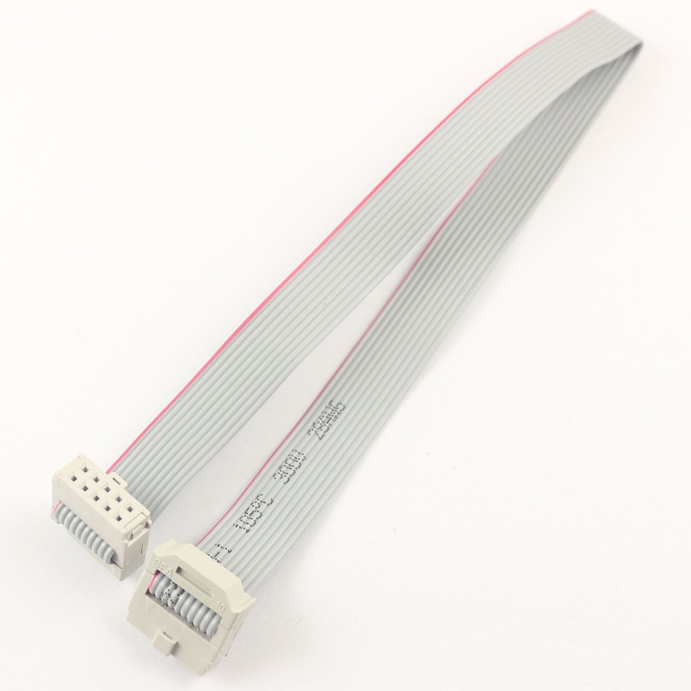 2Pcs 2.54mm Pitch 2x5Pin 10 Pin 10 Wire Extension IDC Flat Ribbon Cable L= 30CM