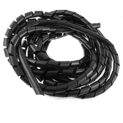 uxcell 14mm Outside Dia 17 Ft Polyethylene Spiral Desktop PC Manage Cable