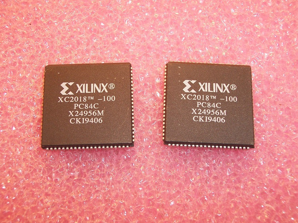 QTY (5) XC2018-100PC84C XILINX PLCC-84 REFURBISHED CLEAN SOCKET PULLS