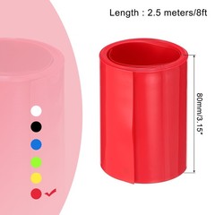Battery Wrap Heat Shrink Tubing 51mm Dia 80mm Flat 8 Feet Red