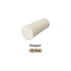 Solid Lab Rubber Stoppers Drilled Silicone Plugs 8-12mm /Beige/ 10Pcs