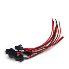 JST SM 2 Pin 2Pack Plug Male Female 20cm EL Wire Cable Cord Connector 2.54mm
