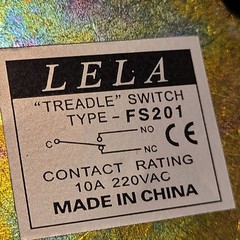 FS201 LELA Treadle Foot Switch 10AMP 220VAC Gray Pedal