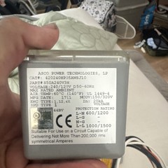 ASCO Power Technologies S50A240V3H Type 1 Surge Protective Device SPD 240/120V