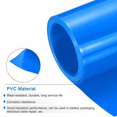 Battery Wrap Heat Shrink Tubing 35mm Dia 55mm Flat 8 Feet Blue