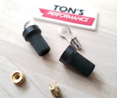 7mm Spark Plug Wire Brass Nuts & Rajah Ring Terminals boot chopper set of 2
