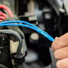 16-14AWG Waterproof Heat Shrink Butt Wire Connectors Blue Crimp Splice Terminals