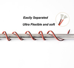 16 Awg Silicone Electrical Wire 2 Conductor Parallel Wire Line 60Ft [Black 30Ft