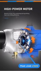 Electric Diamond Drill Bit Mixer Concrete Drilling Machine Dry/Wet Dual-Use