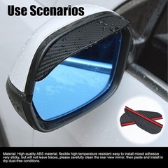 2Pcs Universal Side Mirror Rain Visors for Cars, Trucks & Color: Carbon fiber