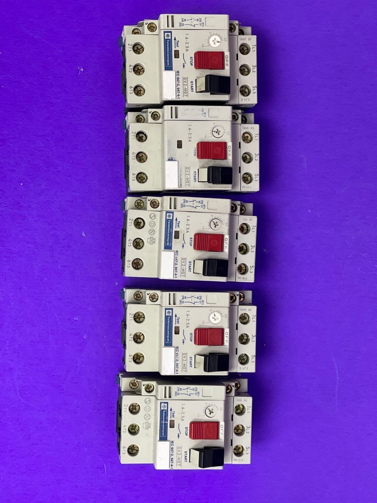 Telemecanique GV2-M07 Motor Circuit Breaker w/ GV2-AN11 Aux Contact [Lot of 5]