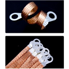2.5mm² – 6mm² Copper Flat Braid Line Earth Ground Lead Strap Cable Wire 100 Pcs