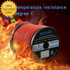 10 Gauge Silicone Wire Spool 50Ft Red and 50Ft Black Bundle