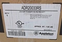Appleton ADR20033RS 200A 600V 3-Pole 3-Wire Powertite Pin & Sleeve RS Receptacle