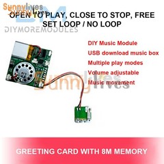 8M Recordable Sound Module MP3 Music Voice Player Board for Greeting Card DIY