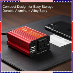 Inversor Para Carro Auto Coche 150 Watt Convertidor De Corriente 12V a 110V