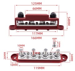 275A Bus Bar Car Audio Bus Bar Battery Positive Terminal and Ground Bus Bar