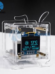 ESP8266 DIY Electronic Kit OLED Mini Clock + Shell For DIY Soldering Practice