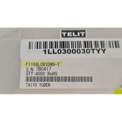 Fi168L0835M9-T RF Filter Low Pass 829MHz 0603 Taiyo Yuden Telit 2090 Units