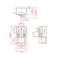 2PCS 250V 10A Rocker Switch with Fused IEC320 C14 Inlet Power Switch Connector