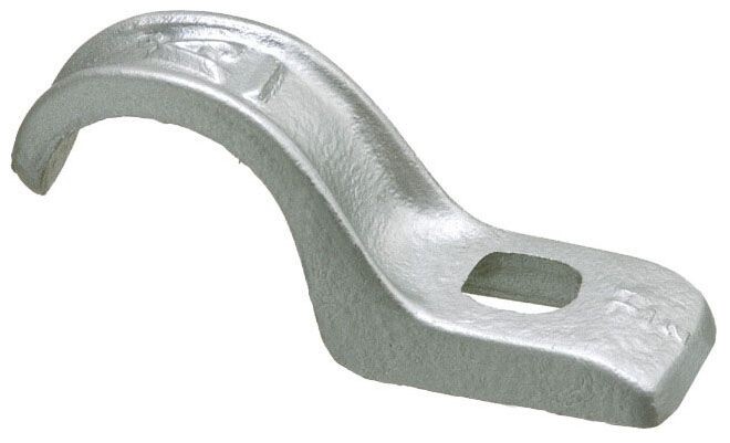 Arlington 3107, 3, 0.659 Hole, Silver, Malleable Iron, 1Hole, Rgd Con Strap, 1pc