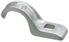 Arlington 3107, 3, 0.659 Hole, Silver, Malleable Iron, 1Hole, Rgd Con Strap, 1pc