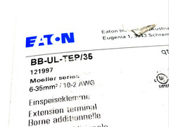 Eaton BB-UL-TEP/35 FAZ Bus Bar Connector, Extension Terminal, #14-2 AWG 10-PACK