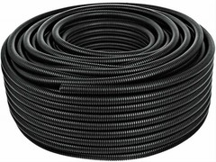 American Terminal 20 Feet Black 3/8″ Split Wire Loom Conduit Polyethylene Tubing