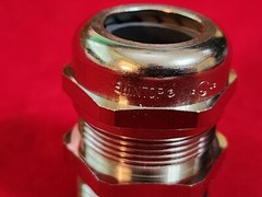 Cable Gland, 1″ NPT, Range 11-21 mm, Nickel-Plated Brass, LAPP SKINTOP Series