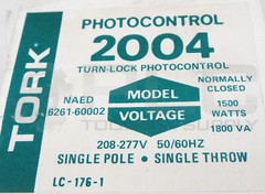 LOT OF 2 NEW TORK 2004 PHOTOCONTROL 208-277V 50/60HZ 6261-60002 *READ*