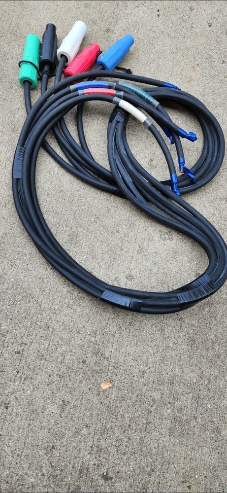 CAMLOCK PIGTAILS – 10FT 5 WIRE 4/0 SC 400 AMP 120/208v CAMLOCK PIGTAIL CABLES