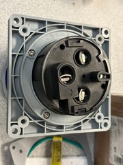 NEW EATON AH3100R6W Pin and Sleeve Receptacle, 250V, 100A, 2-Pole 3-Wire, IP69K