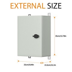 IP65 Waterproof Metal Electrical Box 350x250x150mm w/ Mount Plate & Bracket