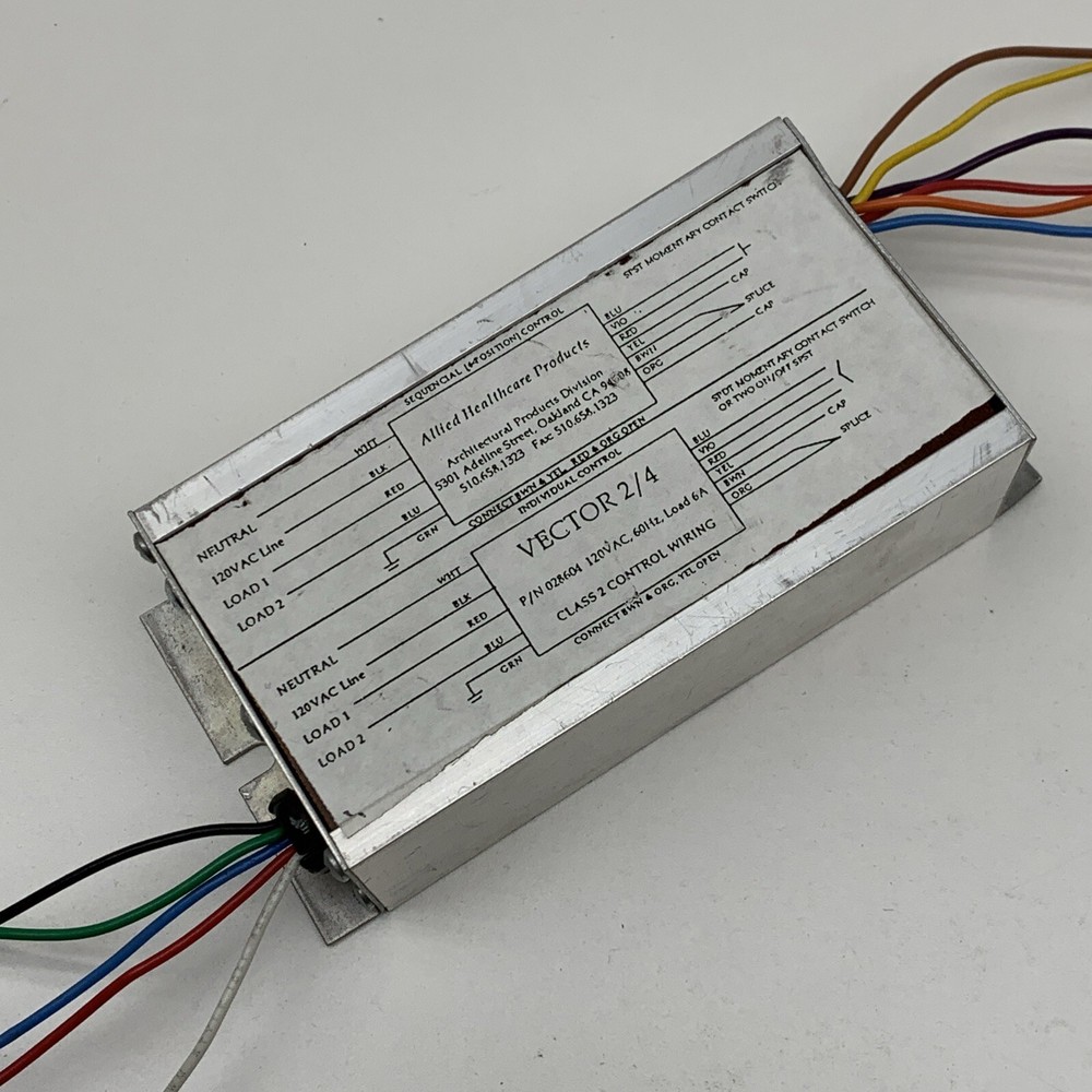 Allied Healthcare 028604 Vector 2/4 Contact Switch Wiring Control 120V