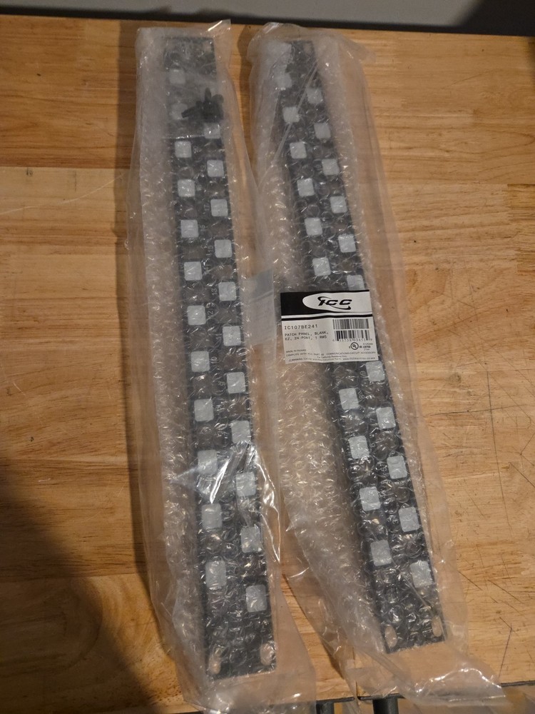 ICC PATCH PANEL BLANK EZ 24-PORT 1 RMS IC107BE241 ( Qty 2)