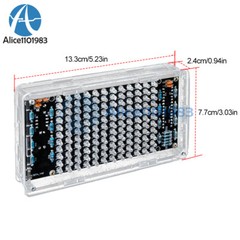 LED Music Spectrum DIY Kit Voice Control Dynamic Dot Matrix Spectrum Screen 5V