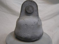 Chance High Voltage Cap & Pin Electrical Insulator 7500 Test Porcelain & Galvani