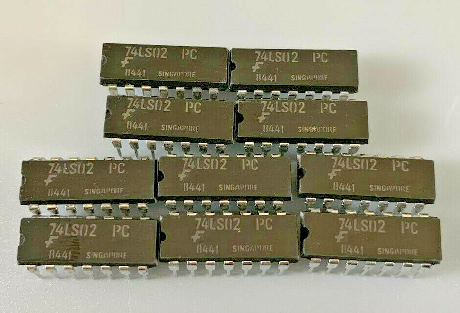 (LOT OF 10) FAIRCHILD 74LS02PC 14PIN-DIP 280-22001-234