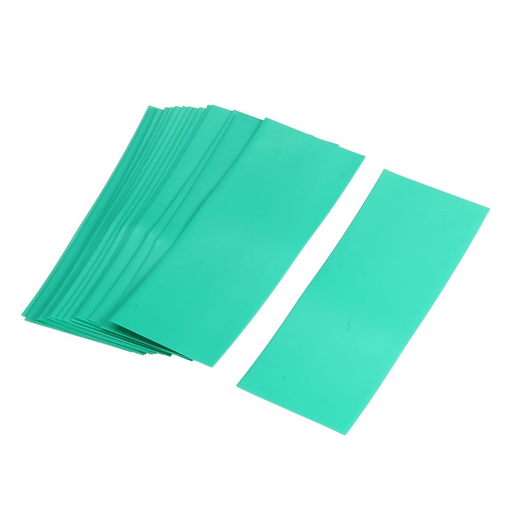 PVC Heat Shrink Tubing 29.5mm Flat Width Heat Shrink Wrap Tube for 18650, Green