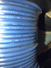 Belden 1800 / 100 foot roll 1pr 24ga Black Shielded Digital Audio Cable USA mfg