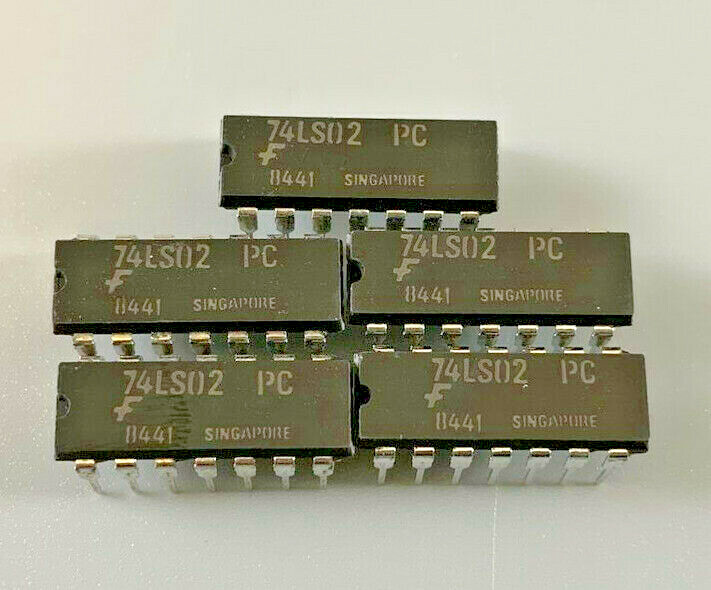 (LOT OF 5) FAIRCHILD 74LS02PC 14PIN-DIP 280-22001-234