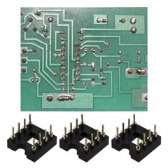 100PC 8 Pin DIP SIP Round IC Socket Adaptor Solder Type Gold Plated Machined USA
