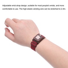 6Pcs Anti Static Wrist Strap ESD Bracelet Adjustable Cordless Spare Maroon Red