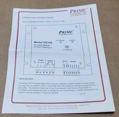 *NEW SURPLUS* Prime Controls DS150 Double Metal Sheet Detector 🇺🇸 + Warranty!