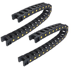 2X R55 25mmx50mm Black Cable Drag Chain Wire Carrier 1M For CNC US Shipping