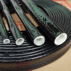 Silicone / Fibreglass Fire Sleeving Protective Heat Shield Sleeve Black φ4~100mm