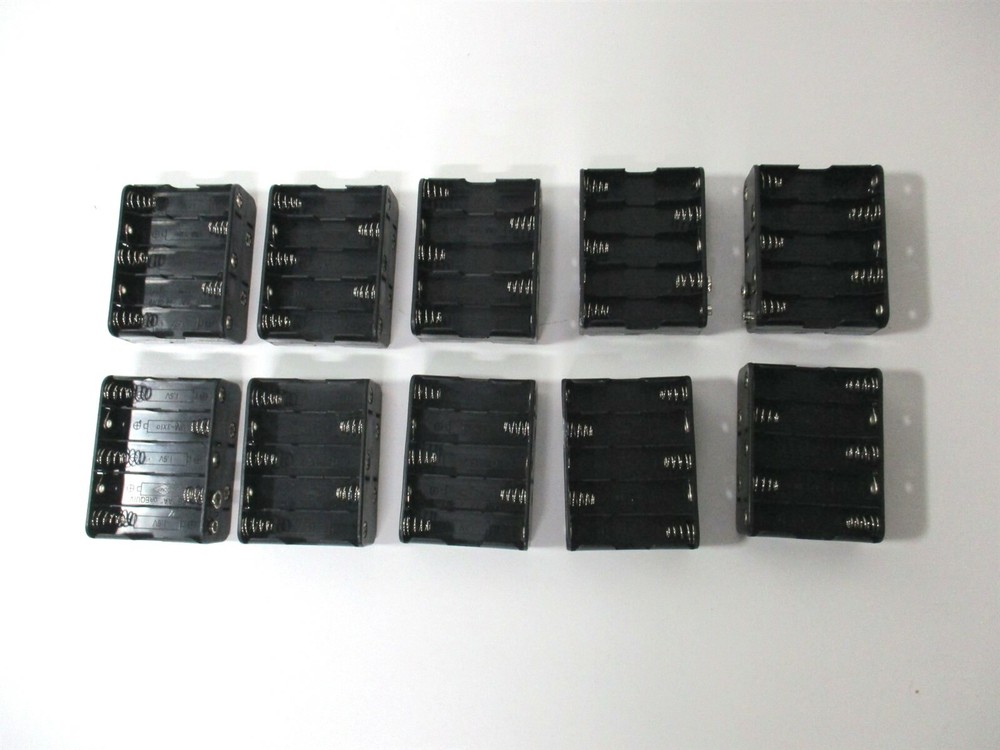 Pro Power (F008B) 10X AA Black Spring Coil Contact Battery Holder – Lot of 10