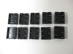 Pro Power (F008B) 10X AA Black Spring Coil Contact Battery Holder – Lot of 10